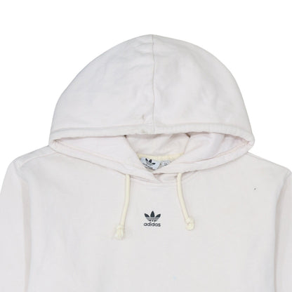 Adidas Men's White Pullover Hoodie L Logo Fleece Sweatshirt