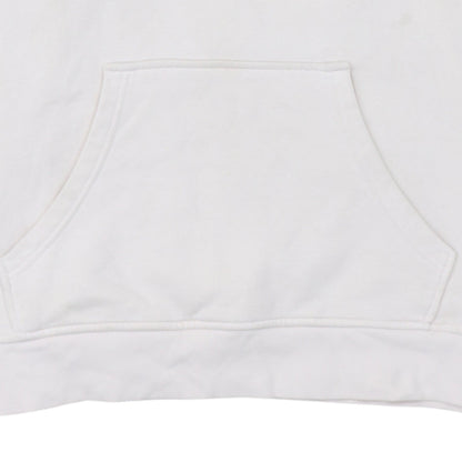 Adidas Men's White Pullover Hoodie L Logo Fleece Sweatshirt