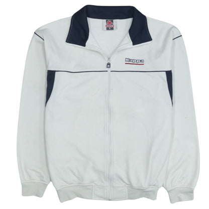 Kappa Men's White Track Jacket L Polyamide Blend Full Zip