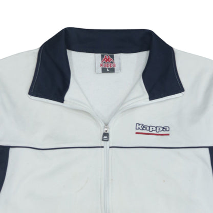 Kappa Men's White Track Jacket L Polyamide Blend Full Zip