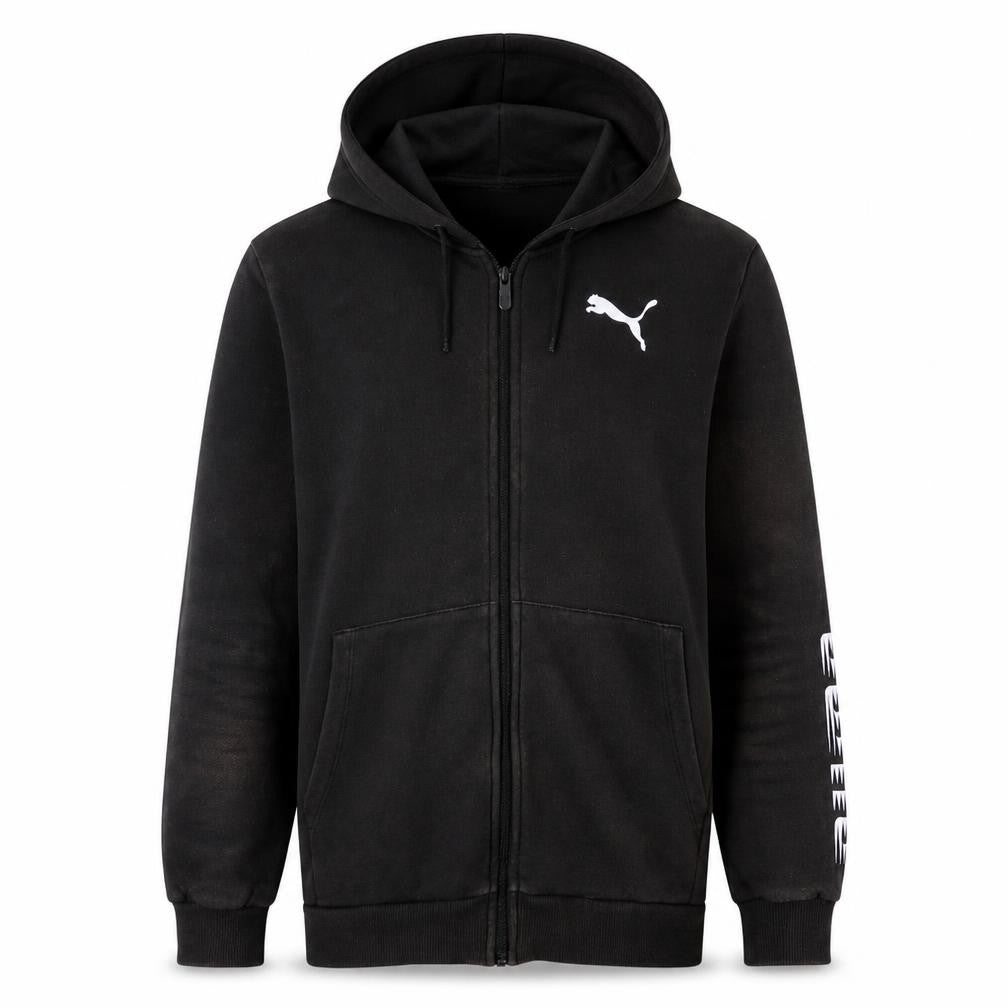 Puma Men's Black Full Zip Hoodie Size S Sportswear Fleece