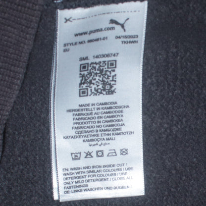 Puma Men's Black Full Zip Hoodie Size S Sportswear Fleece
