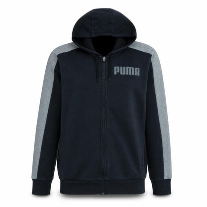 Puma Men's Black Full Zip Hoodie Size S Sportswear Lightweight