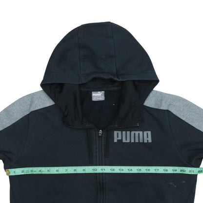 Puma Men's Black Full Zip Hoodie Size S Sportswear Lightweight