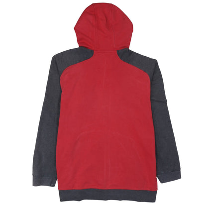 The North Face Mens Red Grey Full Zip Hoodie XL FlashDry Cotton Blend