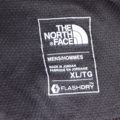 The North Face Mens Red Grey Full Zip Hoodie XL FlashDry Cotton Blend