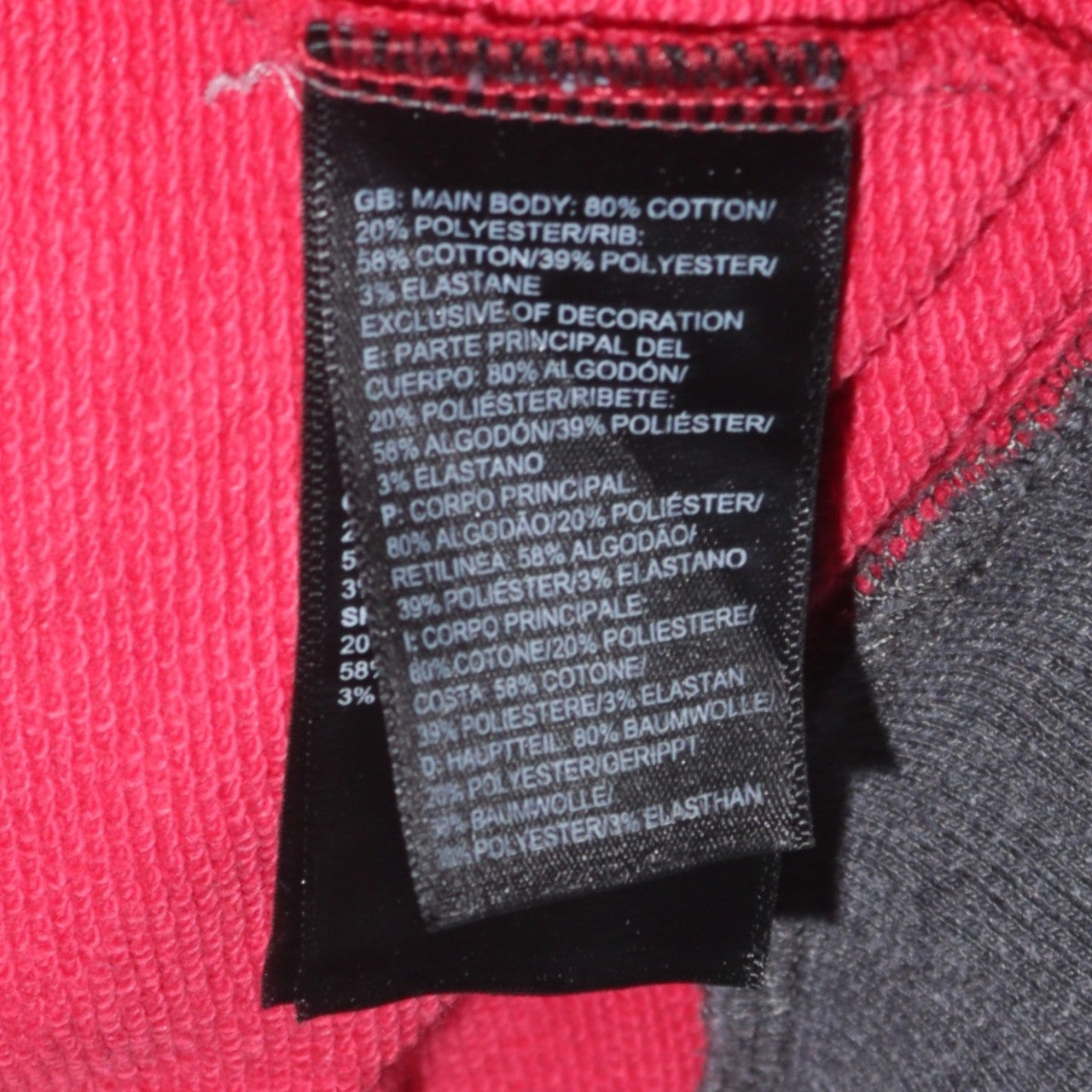 The North Face Mens Red Grey Full Zip Hoodie XL FlashDry Cotton Blend