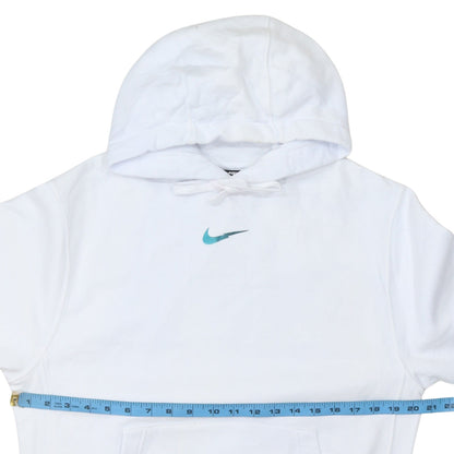 Nike Men's White Pullover Hoodie S Classic Fit Logo Sportswear