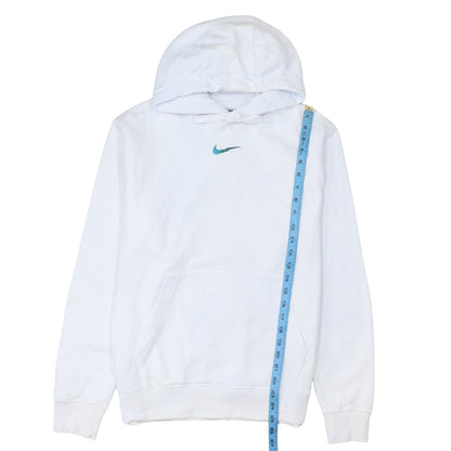 Nike Men's White Pullover Hoodie S Classic Fit Logo Sportswear