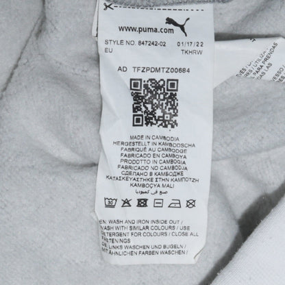 Puma Men Grey XL Full Zip Hoodie Fleece Sportswear