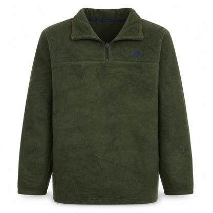 Adidas Men's Green Fleece 1/4 Zip Pullover Sweatshirt M