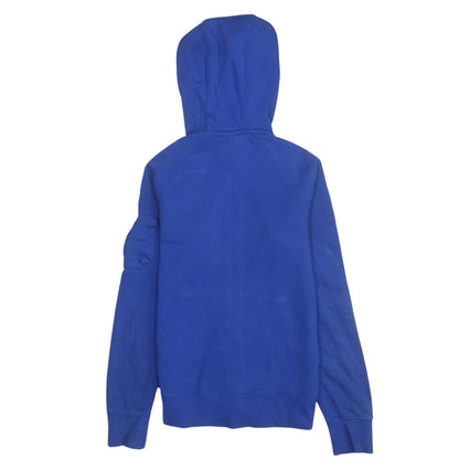 Nike Men's Blue XS Full Zip Cotton Hoodie with Logo