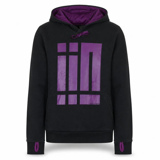 Adidas Men's Black Purple Pullover Hoodie Graphic Print Size M