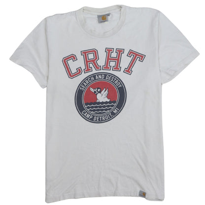 Carhartt Men's White CRHT Camp Detroit Graphic T-Shirt Size M
