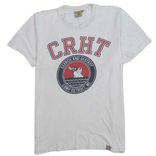 Carhartt Men's White CRHT Camp Detroit Graphic T-Shirt Size M