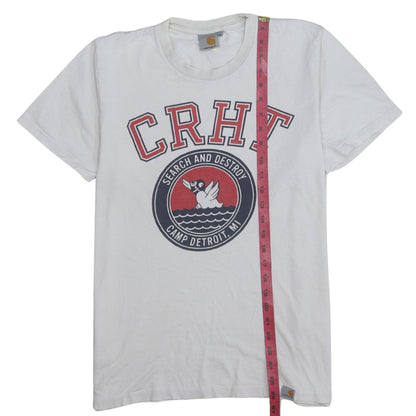 Carhartt Men's White CRHT Camp Detroit Graphic T-Shirt Size M