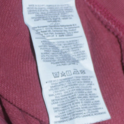 Nike Womens Pink 1/4 Zip Oversized Sweatshirt S Cotton Blend