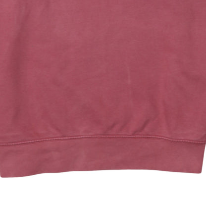 Nike Womens Pink 1/4 Zip Oversized Sweatshirt S Cotton Blend