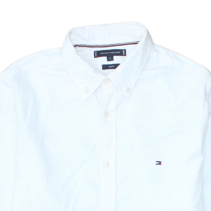 Tommy Hilfiger Men's White Slim Fit Long Sleeve Cotton Shirt M