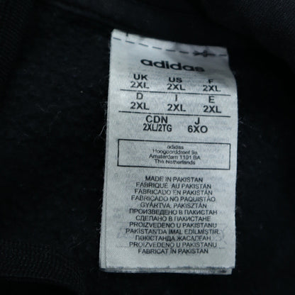 Adidas Mens Black 2XL Pullover Hoodie with Logo and Pockets