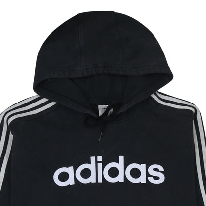 Adidas Mens Black 2XL Pullover Hoodie with Logo and Pockets