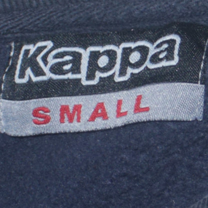 Kappa Men Blue Logo Pullover Sweatshirt Small Crew Neck
