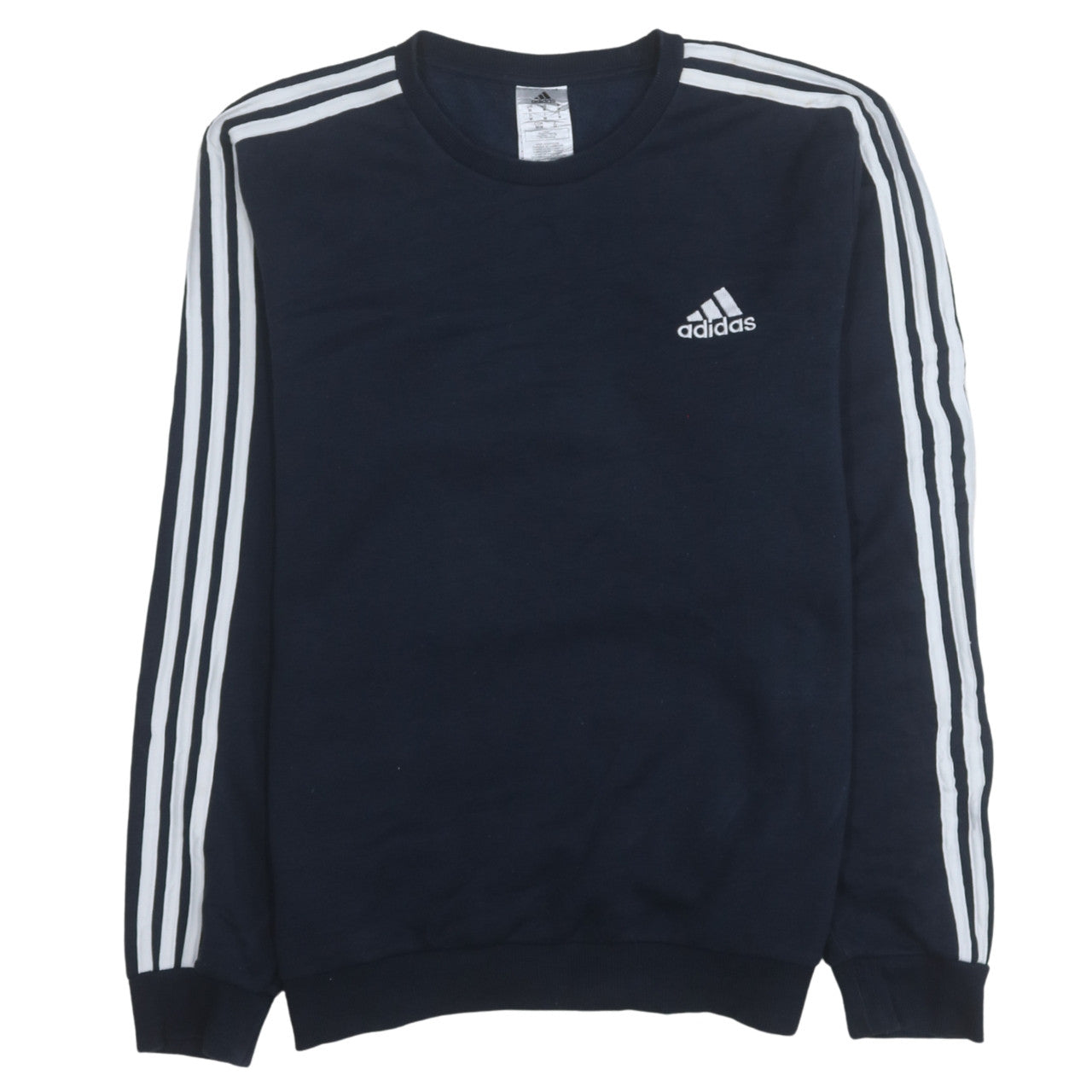 Adidas Men's Blue Pullover Sweatshirt Medium Crew Neck Fleece