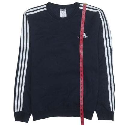Adidas Men's Blue Pullover Sweatshirt Medium Crew Neck Fleece