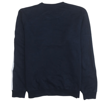 Adidas Men's Blue Pullover Sweatshirt Medium Crew Neck Fleece