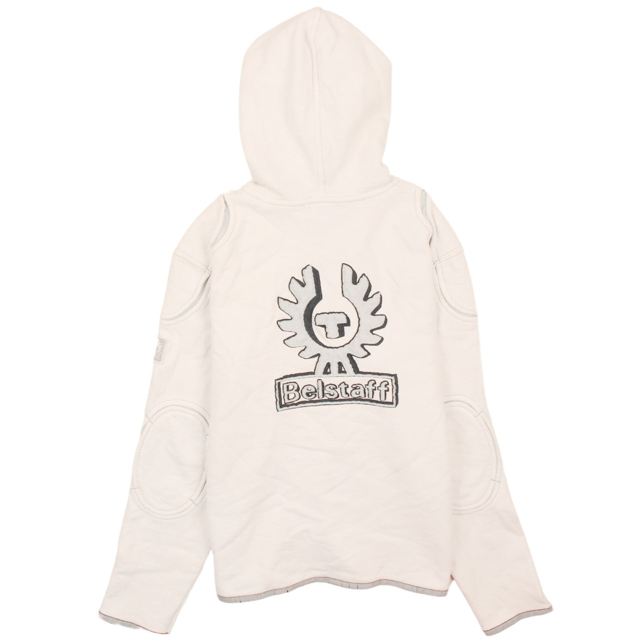 Belstaff Women White Size 12 Full Zip Logo Hoodie