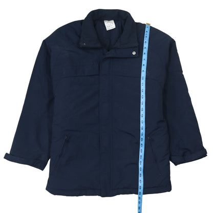 Adidas Men's Blue L Full Zip Lined Parka Jacket