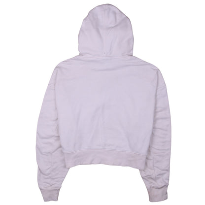 Adidas Women’s White Hoodie XS Cotton Blend 3-Stripes Pullover