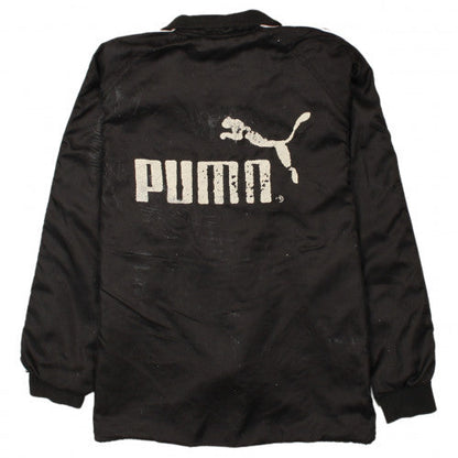 Puma Boys Black Track Jacket Full Zip Logo Sportswear Size 150