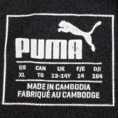 Puma Boys Black 13-14 Years Crew Neck Active T-Shirt