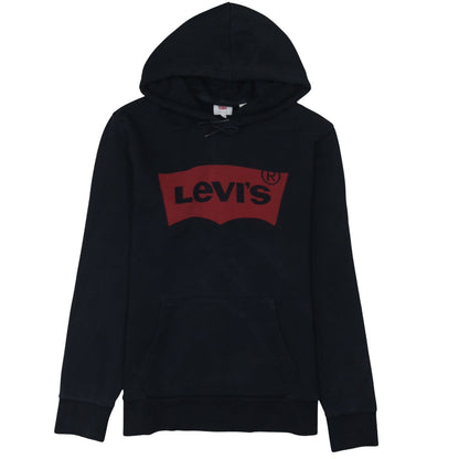 Levi's Mens Black Pullover Hoodie L Logo Graphic Sweatshirt
