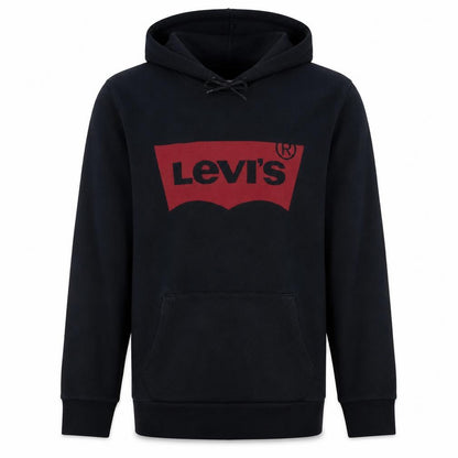 Levi's Mens Black Pullover Hoodie L Logo Graphic Sweatshirt