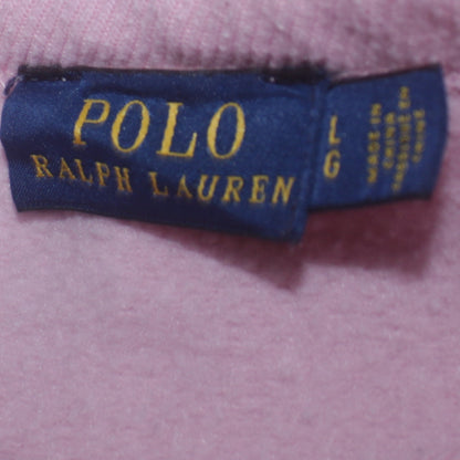 Ralph Lauren Women Pink Crew Neck Pullover Sweatshirt Size L Cotton Blend