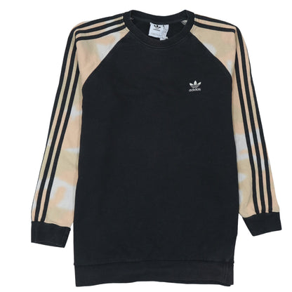 Adidas Men's Black XL Pullover Sweatshirt with Logo Striped Long Sleeves