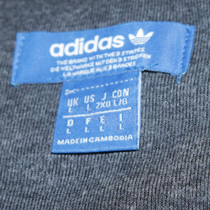 Adidas Men’s Grey Full Zip Hoodie Size L Sportswear Sweatshirt