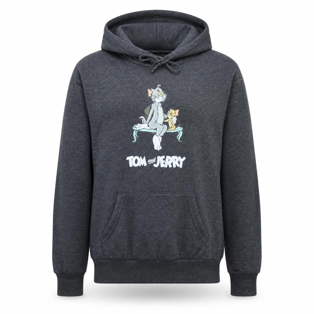 Primark Women’s Charcoal Tom and Jerry Pullover Hoodie 2XS