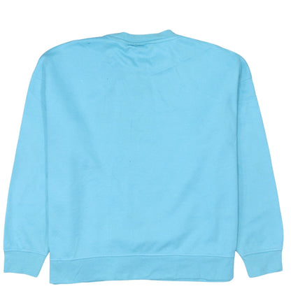 Disney Women Blue Stitch Sweatshirt L Crew Neck Pullover