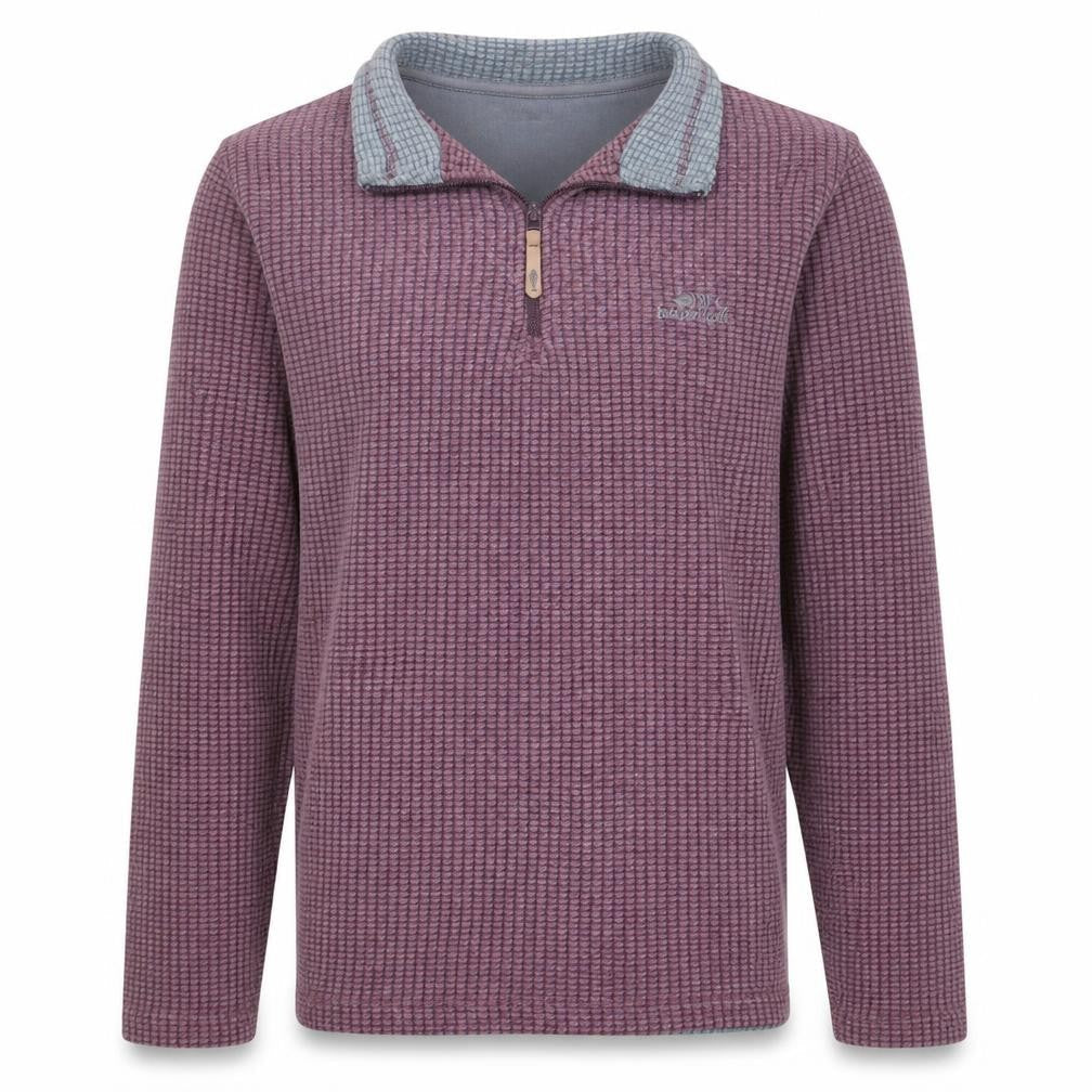 Weird Fish Men's Purple Fleece 1/4 Zip Pullover Jacket Size S