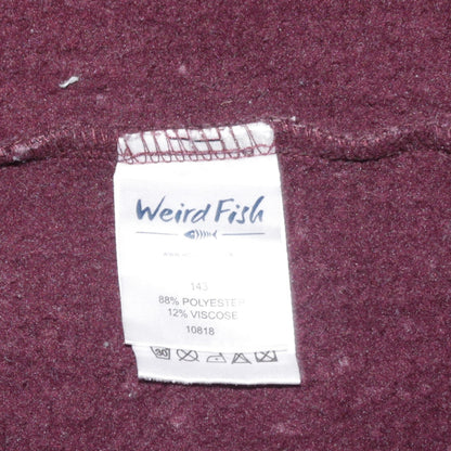 Weird Fish Men's Purple Fleece 1/4 Zip Pullover Jacket Size S