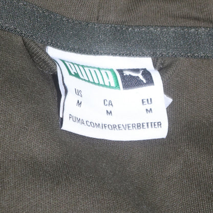 Puma Men's Green Full Zip Hoodie Size M Sports Casual