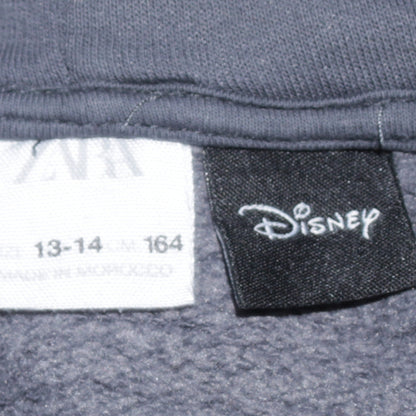 Zara Girls Grey Disney Hoodie 13-14 Years Pullover Sequin Funny Moments