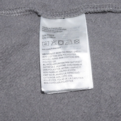 H&M Boys Grey Naruto Anime Pullover Hoodie 11-12 Years Graphic Fleece