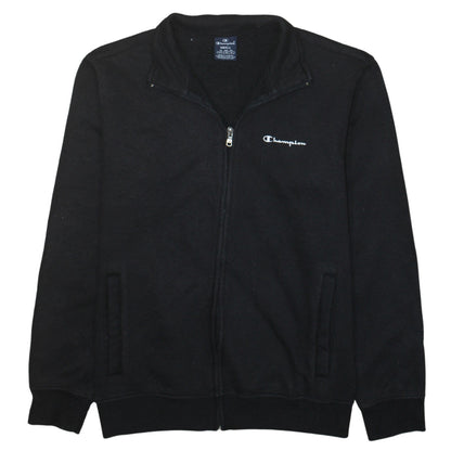 Champion Men's Black Small Track Jacket Full Zip Cotton Blend
