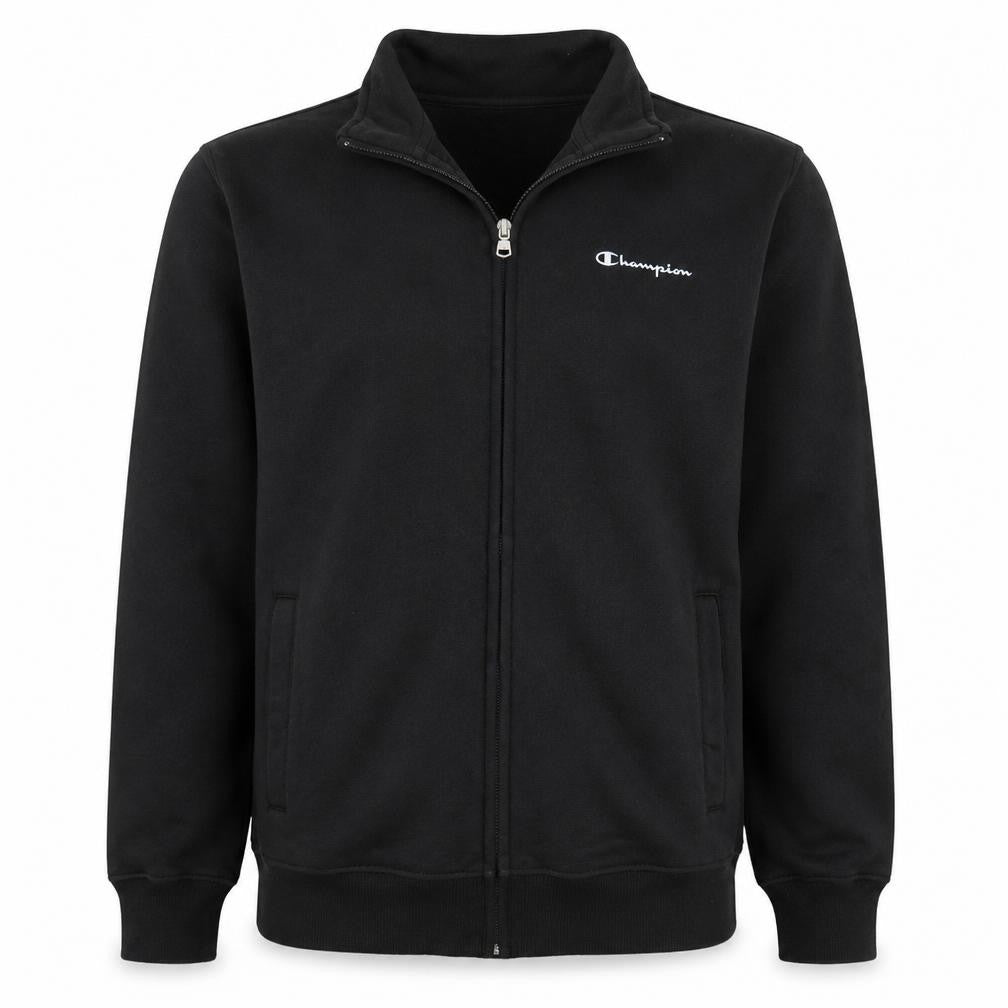 Champion Men's Black Small Track Jacket Full Zip Cotton Blend