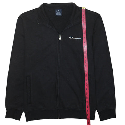 Champion Men's Black Small Track Jacket Full Zip Cotton Blend
