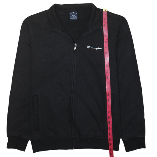 Champion Men's Black Small Track Jacket Full Zip Cotton Blend